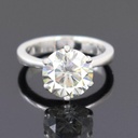 Round Cut Diamond Solitaire Engagement Ring For Women