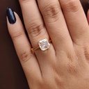 Asscher Cut Diamond Solitaire Ring Gift For Women