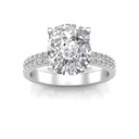Elongated Cushion Cut Diamond Engagement Ring for Women