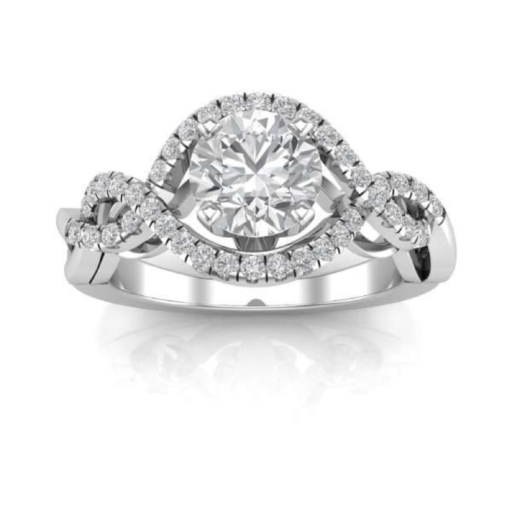  Round Cut Diamond Twisted Anniversary Ring for Women