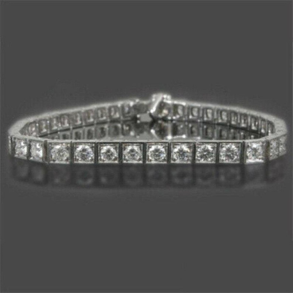 Round Cut Diamond Tennis Bracelet For Men