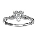 Heart Diamond Twisted Anniversary Ring for Women
