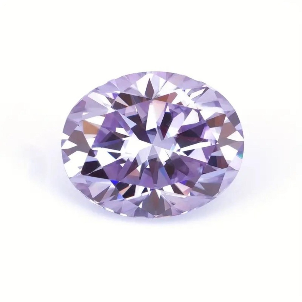 Loose Moissanite Purple Clean Oval Cut 7.00 x 5.00 MM
