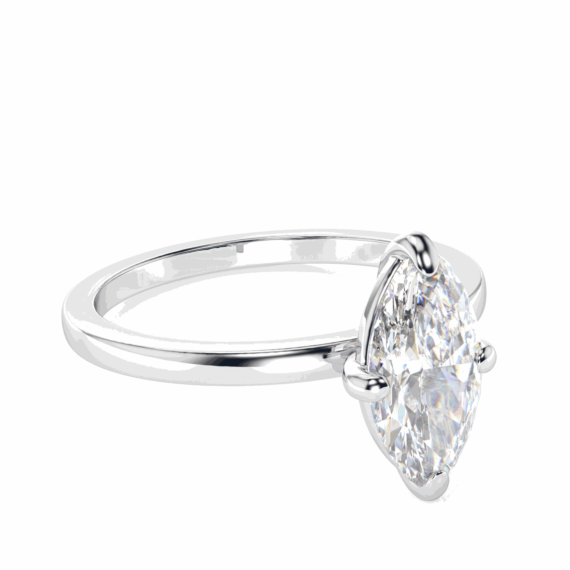 Marquise Cut Diamond Solitaire Engagement Ring for Women