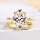 Oval Cut Diamond Unique Style Bridal Set For Women