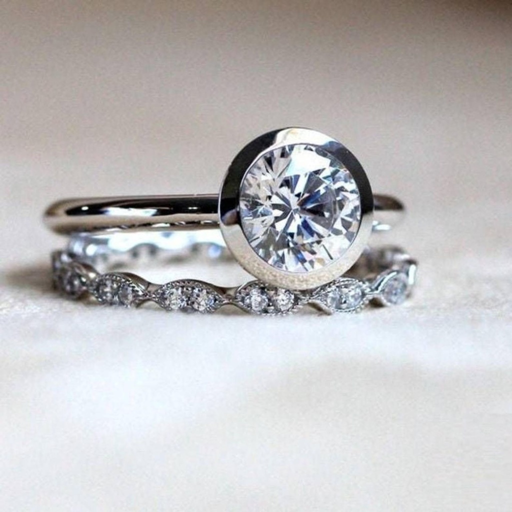  Round Cut Diamond Bridal Set For Women