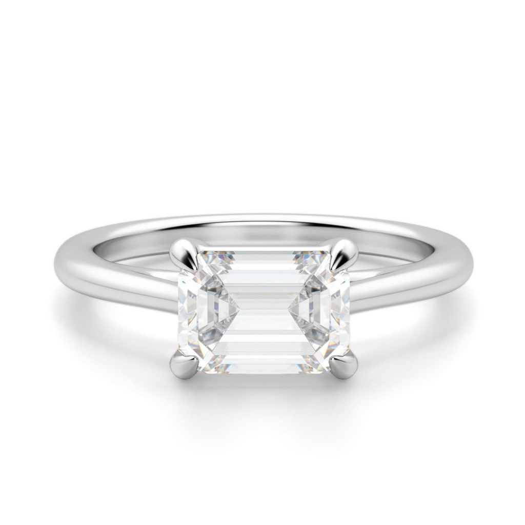 Emerald Cut Diamond Solitaire Ring for Women