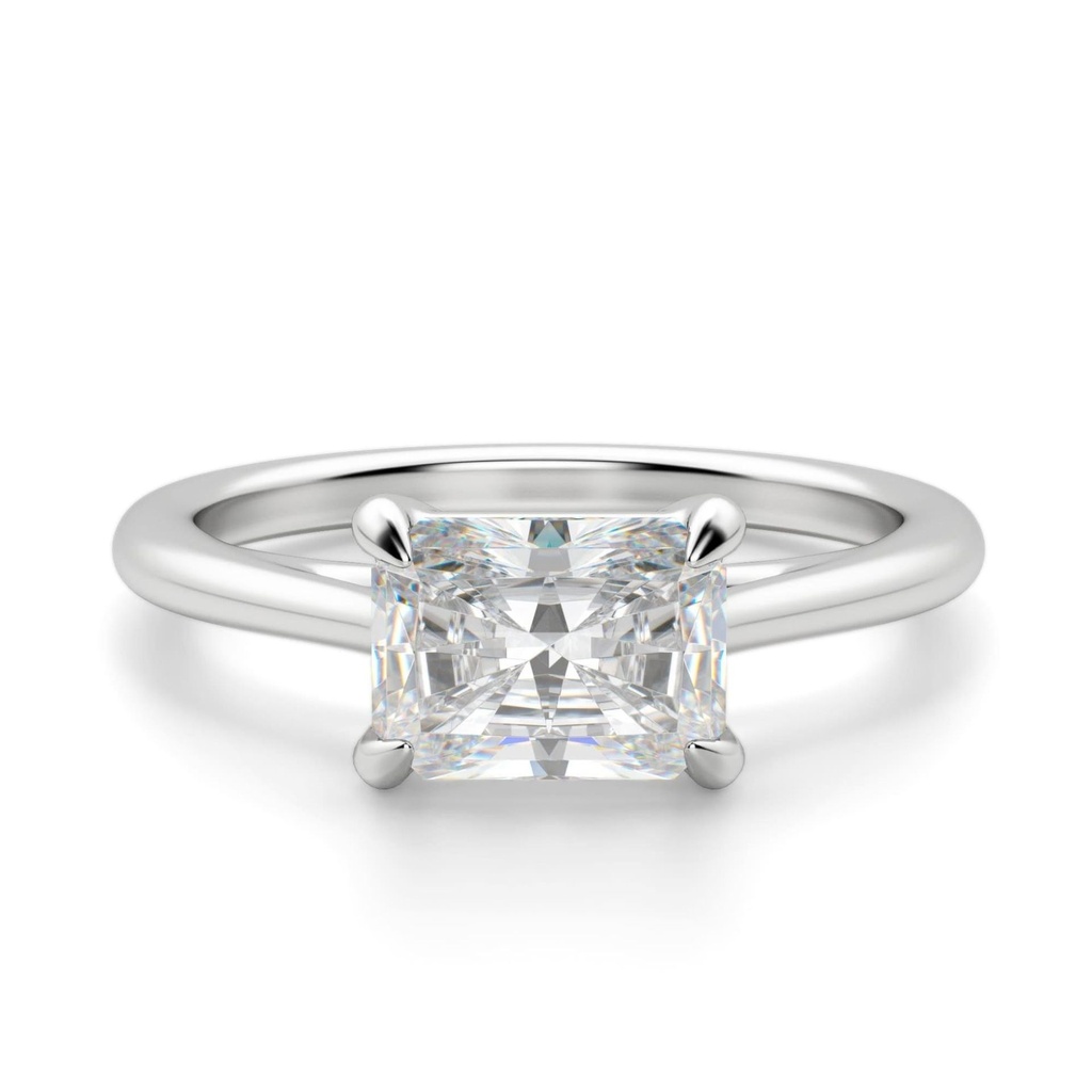 Radiant Cut Diamond East - West Engagement Ring For Women