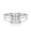 Radiant Cut Diamond East - West Engagement Ring For Women