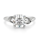 Round Cut Diamond Unique split Shank Anniversary Ring for Women
