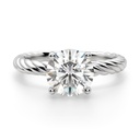 Round Cut Diamond Solitaire Engagement Ring For Women