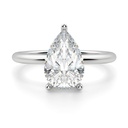 Pear Cut Diamond Set Solitaire Engagement Ring For Women