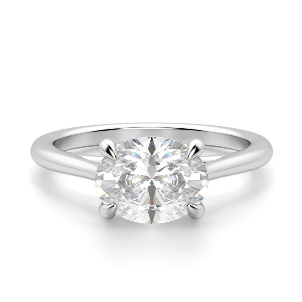 Oval Cut Diamond Solitaire Engagement Ring For Women