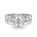 Round Cut Diamond Unique Style Engagement Ring for Women