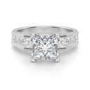 Princess Cut Diamond Unique Style Engagement Ring For Women
