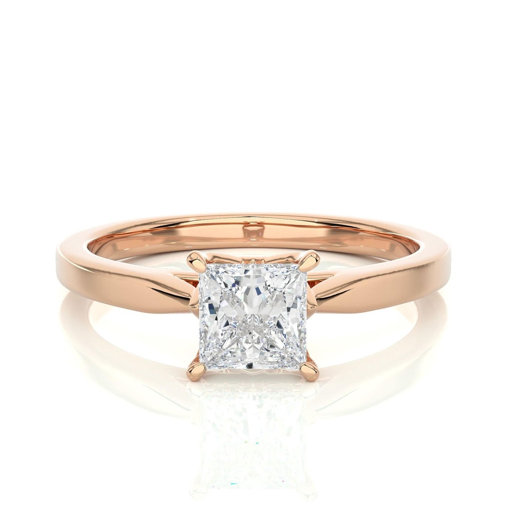 Princess Cut Diamond Solitaire Engagement Ring For Women