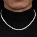 Stunning 16 inch 6 mm all white vvs clarity passed tester tennis chain