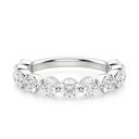 Round Cut Diamond Shared Prong Semi Eternity Wedding Band For Women