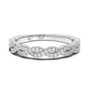 Round Cut Diamond Twisted Matching Wedding Band for Women