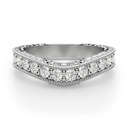 Round Cut Diamond Hidden Vintage Eternity Wedding Band For Women