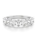 Oval Cut Diamond Seven Stone Wedding Band for Women's