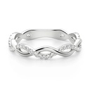 Round Cut Diamond Infinity Twisted Eternity Wedding Band For Women