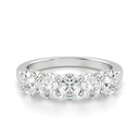 Oval Cut Diamond Five Stone Wedding Band For Women