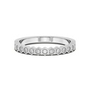 Round Cut Diamond Half Eternity Wedding Band For Women