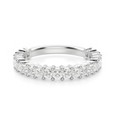 Princess Cut Diamond Semi Eternity Wedding Band for Women