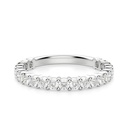Round Cut Diamond Semi Eternity Matching Wedding Band For Women