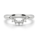  Round Cut Diamond Curved Half Eternity Band For Women