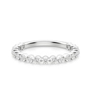 Round Cut Diamond Shared Prong Set Semi Eternity Wedding Band For Women