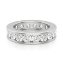 Round Cut Diamond Channel Set Full Eternity Wedding Band For Women