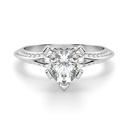 Heart Cut Diamond Knife Edge Split Shank Gift Ring for Women