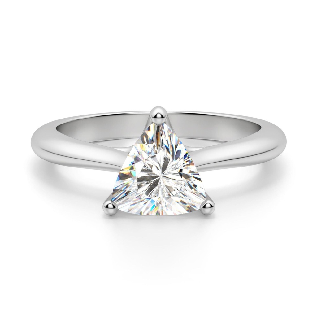 Trillion Cut Diamond Solitaire Engagement Ring For Women