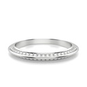  Round Cut Diamond Knife Edge Band for Women