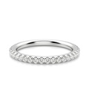 Round Cut Diamond Semi Eternity Matching Wedding Band For Women
