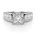 Princess Cut Pave Set Vintage Diamond Engagement Ring For Women