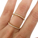 Round Cut Diamond Double Eternity Wedding Band For Women