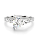 Trillion Cut Moissanite Engagement Ring