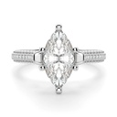 Marquise Cut Micro Pave Set Moissanite Engagement Ring