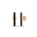  Round Shape Prong Setting Black Diamond Stud Earrings For Women