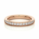  Round Cut Diamond Prong Setting Half Eternity Wedding Band For Women