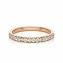  Round Cut Prong Setting Diamond Half Eternity Band For Women