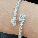 Open Cuff Moissnaite Diamond Bracelet for Women's
