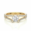  Round Cut  Diamond Split Shank Hidden Halo Anniversary Ring For Women