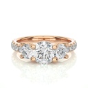 Round Cut Diamond Prong Setting Engagement Ring For Women