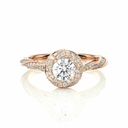  Round Cut Diamond Halo Unique Style Engagement Ring For Women