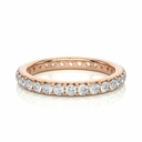 Round Cut Diamond French Setting Eternity Band For Women