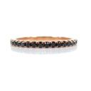  Round Cut Prong Setting Black Diamond Eternity Ring For Women